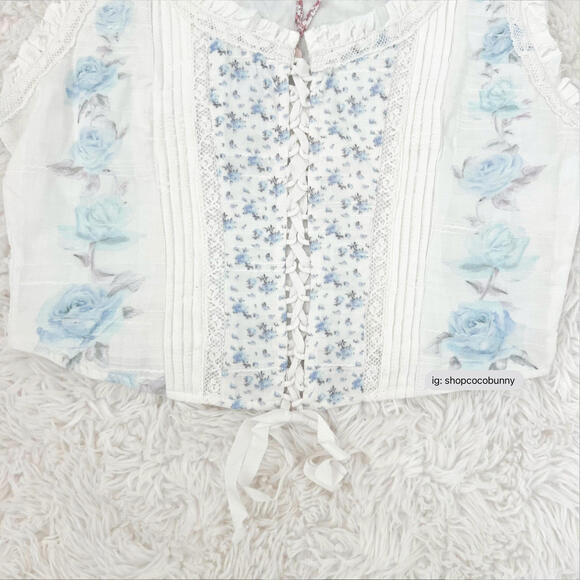 loveshackfancy corvelle cotton bustier top - Picture 4 of 5